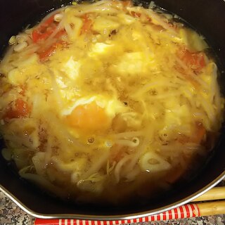 プチプチ三十雑穀のトマト卵スープ